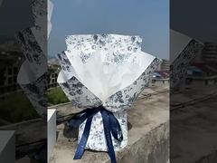 रेट्रो फ्लोरल आर्ट पैकेजिंग पेपर, ताजा फूलों का गुलदस्ता, लोकप्रिय जलरोधक पैकेजिंग पेपर, फ्लोरल