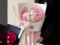 लोकप्रिय वाल्व्स पोल्का डॉट एक टुकड़ा आकार शीट फूल गुलदस्ता लपेटने का कागज 520 मातृ दिवस fl