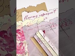 लौ प्रेमी कला कागज फायर एज रेट्रो गाय की खाल फूल पैकेजिंग कागज