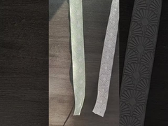 2.5 सेमी चीनी पारंपरिक पैटर्न मछली पैमाने पैटर्न रिबन फूल पैकेजिंग स्मृति चिन्ह सजावट चटाई