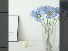 गर्मियों के ख्रिसंथेम से बना तीन टुकड़े का नक्कली रेशमी कपड़े घर की शादी के लिए कृत्रिम फूल