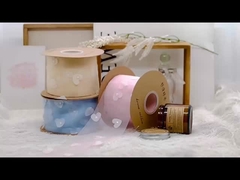 भारी उद्योग आड़ू हृदय कढ़ाई बर्फ यार्न गुलदस्ता पैकेजिंग मकरॉन रिबन फूल की दुकान केक Sh