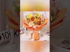 हस्त बुना हुआ सूरजमुखी के ऊन का गुलदस्ता, तैयार उत्पाद, स्नातक की उपाधि