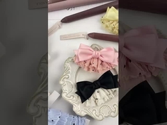 झुर्री लहर डॉट स्कर्ट किनारे पट्टियाँ