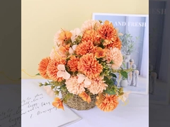 कृत्रिम ख्रिसंथेम सजावट, रेशम के फूल, कैमोमाइल, लिविंग रूम फोटो व्यवस्था, फूल