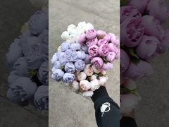 चाय गुलाब का 27 सिर का कृत्रिम फूल गुलदस्ता, लाफाइट, कृत्रिम फूल शादी गुलदस्ता, घर की सजावट