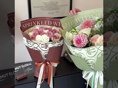 क्रोक्सिन सीरीज इंग्लिश वाटरप्रूफ फ्लोरल फ्लावर पैकेजिंग पेपर