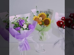 सीमा पार लोकप्रिय हस्तनिर्मित crochet carnation बुनाई यार्न फूल गुलाब उपहार बॉक्स मातृ दिवस fini