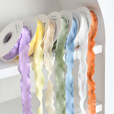 अच्छी कीमत फूलों की सजावट के लिए 4 सेमी चौड़ाई वाला केक पैकेजिंग उपहार रिबन ऑनलाइन