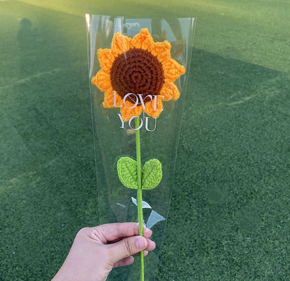 खरीदें 20x35 सेमी बहु रंग विकल्पों के साथ यथार्थवादी बुना हुआ यार्न फूल गुलदस्ता ऑनलाइन निर्माण