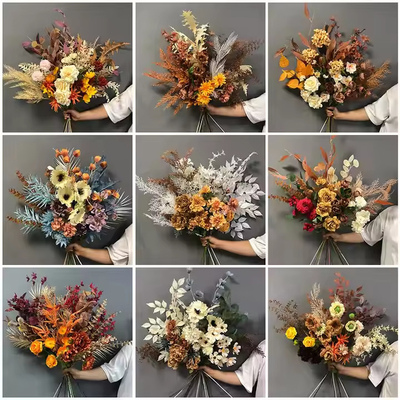 अच्छी कीमत गुलदस्ता De Fleurs Artificielles सामग्री घर के लिए शादी की सजावट के लिए कृत्रिम फूल गुलदस्ता ऑनलाइन