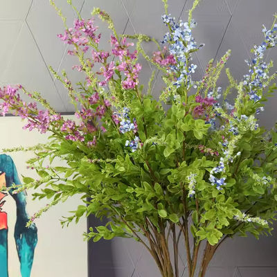 खरीदें कृत्रिम साल्विया घास छोटे जंगली फूल रेशम सेज दुल्हन के लिए फूलों के साथ गुलदस्ता भरनेवाला शादी के लिए इनडोर सजावट पौधे ऑनलाइन निर्माण