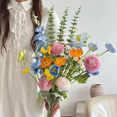 अच्छी कीमत कढ़ाई वाली गेंद, गुलाब, नकली फूल, नकली फूलों का गुलदस्ता, लिविंग रूम की सजावट, ग्रेजुएशन सीजन फोटोग्राफी, हाथ से पकड़े गए गुलदस्ता फोटोग्राफी सहायक उपकरण ऑनलाइन