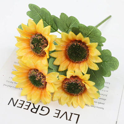 अच्छी कीमत सूरजमुखी सिमुलेशन फूल ग्रामीण शैली सूरजमुखी घर होटल शादी रेशम फूल सजावट सजावट आउटडोर गुलदस्ता थोक ऑनलाइन