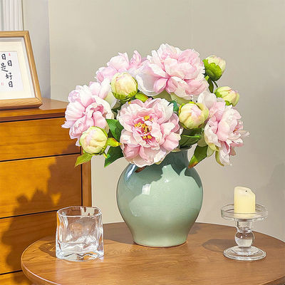 खरीदें उच्च स्तरीय पीओनी और पीओनी कृत्रिम फूल, चीनी शैली के लिविंग रूम सजावटी फूल, डाइनिंग टेबल फूल व्यवस्था आभूषण, पीओनी कृत्रिम फूल गुलदस्ते ऑनलाइन निर्माण