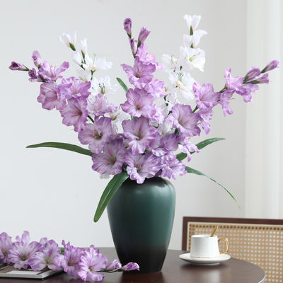 अच्छी कीमत उच्च श्रेणी के कृत्रिम फूल, एकल शाखा वाले ग्लेडियूलस कृत्रिम फूल, घर के लिविंग रूम और खाने की मेज की सजावट, शादी की फोटोग्राफी के सामान, कृत्रिम गुलदस्ते ऑनलाइन