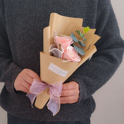 खरीदें कृत्रिम गुलाब सिंगल बार साबुन गुलदस्ता, गांजा अनंत फूल, त्योहार उपहार सजावट ऑनलाइन निर्माण