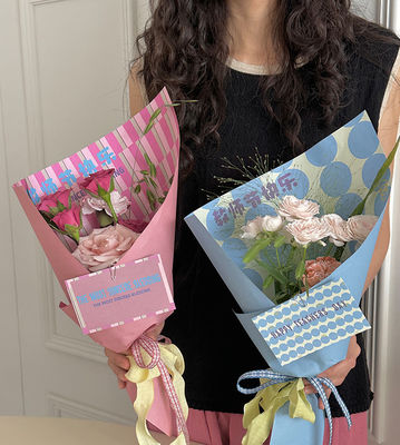 खरीदें पुष्प सामग्री शिक्षक दिवस डोपामाइन श्रृंखला रिबन फूल एकल गुलदस्ता पट्टा फूल पैकेजिंग कपड़े के लिए ऑनलाइन निर्माण