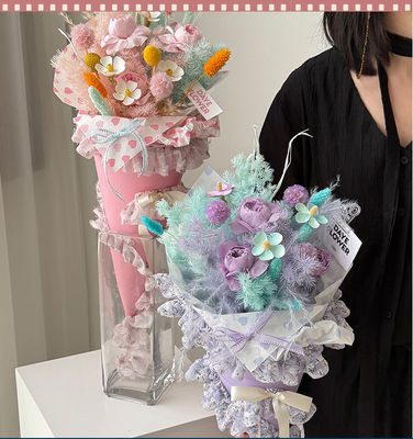 खरीदें माँ का दिन&520 मुड़ा हुआ फीता फूल गुलदस्ता सजावट रिबन सामान DIY हस्तनिर्मित पैकेजिंग सामग्री ऑनलाइन निर्माण