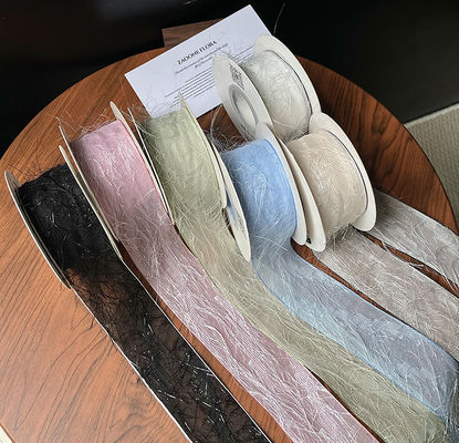 खरीदें 4 सेमी/10 मीटर काला पंख रिबन फूल गुलदस्ता टाई झालर डिजाइन DIY सजावट पुष्प सामग्री के लिए ऑनलाइन निर्माण