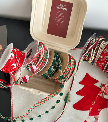 खरीदें DIY फ्लोरल मटेरियल ग्रीन 1 सेमी/5 मीटर क्रिसमस बुनाई रिबन सजावट और उपहार बक्से के लिए ऑनलाइन निर्माण