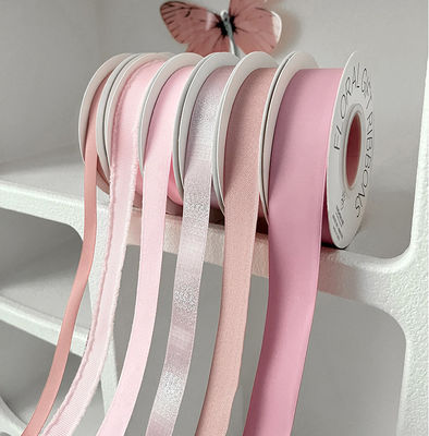 खरीदें गुलाबी मेमोरी रिबन फूलों की व्यवस्था पैकेजिंग बाल सामान उपहार पैकेजिंग हस्तनिर्मित DIY गुलदस्ता ऑनलाइन निर्माण