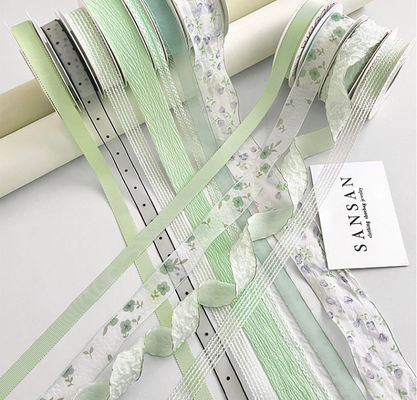 खरीदें 1 सेमी धोने योग्य मिंट मैनबो रिबन फूल गुलदस्ता फ्लोट हस्तनिर्मित पुष्प डिजाइन DIY उपहार केक पैक सजावटी पट्टा ऑनलाइन निर्माण