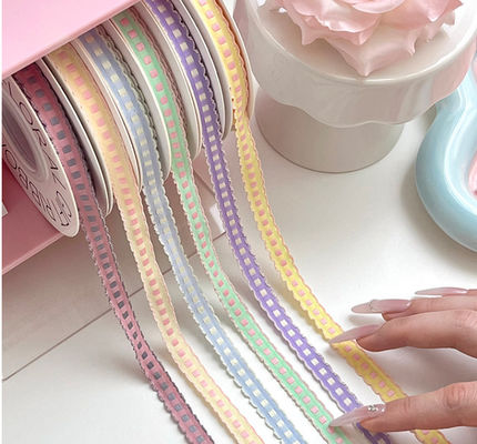 खरीदें फीता जंपिंग ग्रिड रिबन फूल बंडल धनुष टाई केक बेकिंग रिबन फूल कला हस्तनिर्मित DIY सामग्री ऑनलाइन निर्माण