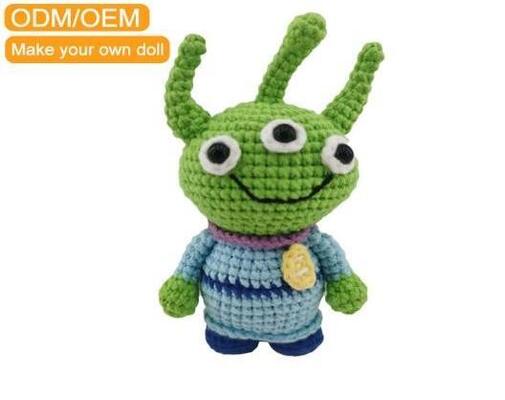 खरीदें कस्टम Crochet Animal Plush Toy, OEM/ODM 11-30 सेमी सॉफ्ट स्टफ्ड टॉय ASTM/CPSIA/CE सर्टिफिकेशन के साथ ऑनलाइन निर्माण