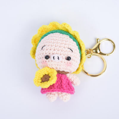 खरीदें निर्माता कम कीमत हस्तनिर्मित यार्न Crocheted पशु खिलौना Keychain Crochet जानवरों बुना हुआ गुड़िया भरवां उपहार Crochet गुड़िया ऑनलाइन निर्माण
