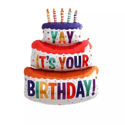 अच्छी कीमत जन्मदिन की पार्टी की सजावट के लिए केक थीम एल्युमीनियम फॉयल गुब्बारे बच्चों के खिलौने ऑनलाइन