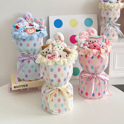 अच्छी कीमत प्यारा और सुंदर डोपामाइन डॉट कपड़े समाप्त गुलदस्ता साबुन गुलाब फूल प्रेमिका के लिए वेलेंटाइन दिवस उपहार ऑनलाइन