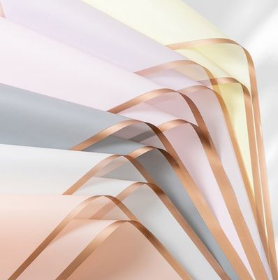 अच्छी कीमत स्वर्ण किनारे वाली जेली फिल्म लिपटे हुए फूल कागज, गाढ़ा वेलेंटाइन दिवस फूल लिपटे कागज, DIY जलरोधक मैट कागज गुलदस्ता लिपटे कागज ऑनलाइन