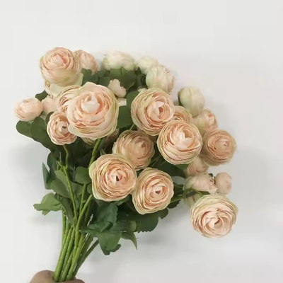 अच्छी कीमत ढीला कृत्रिम पियोनी आड़ू Ranunculus सिल्क पियोनी फूल गुलदस्ता ऑनलाइन
