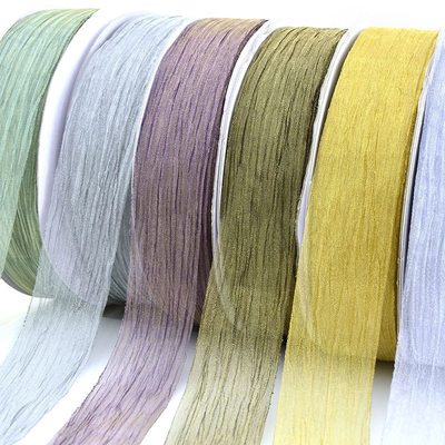 अच्छी कीमत 38 मिमी चौड़ा कोरियाई pleated organza हस्तनिर्मित DIY रिबन तितली धनुष बाल क्लिप सामान थोक ऑनलाइन