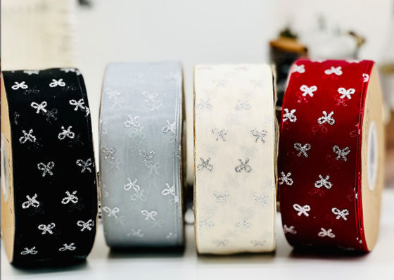 अच्छी कीमत उन्नत सिल्वर स्पार्कल तितली बर्फ रिबन हस्तनिर्मित DIY बाल सामान धनुष सामग्री कपड़े पुआल टोपी सामान उपहार बॉक्स पैकेजिंग ऑनलाइन