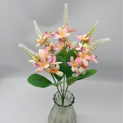 अच्छी कीमत 5-फोर्क सिमुलेटेड छोटे जंगली ख्रिसंथेम प्लास्टिक फूल शादी के सामान गुलदस्ता ऑनलाइन