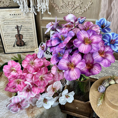 अच्छी कीमत सात सिर ट्यूलिप सिमुलेशन नकली फूल हस्तनिर्मित गुलदस्ता सिल्क फूल के साथ शादी की सजावट कृत्रिम फूल शादी की सजावट फर्श फूल व्यवस्था ऑनलाइन