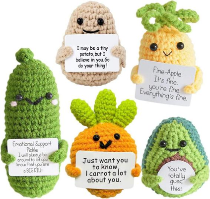 अच्छी कीमत Positive Crochet Cotton Doll DIY Emotional Support Toy, Yarn ऑनलाइन
