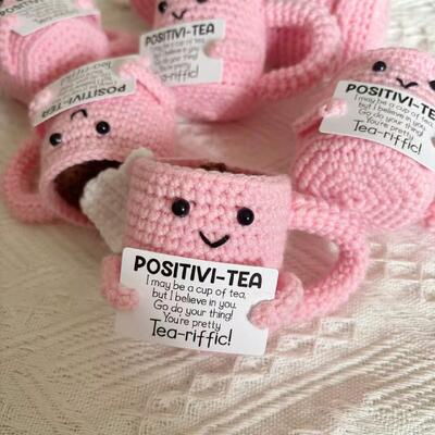 अच्छी कीमत हस्तनिर्मित Crochet नर्स बतख Amigurumi गुड़िया सकारात्मक समर्थन ईस्टर के लिए कृत्रिम खिलौना नए साल क्रिसमस स्नातक ऑनलाइन