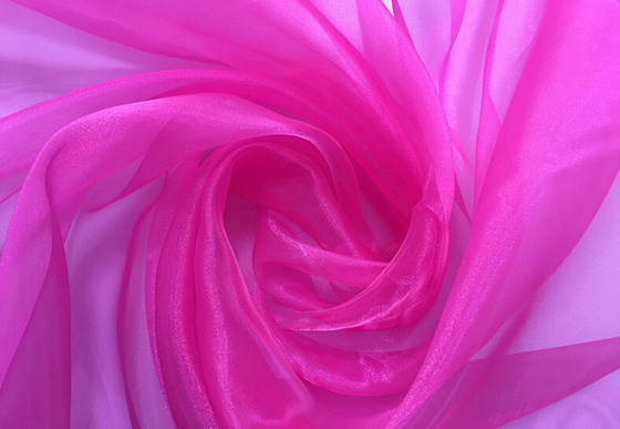अच्छी कीमत 50GSM Organza Tulle Rolls घटना सजावट के लिए एंटी स्टैटिक ऑनलाइन