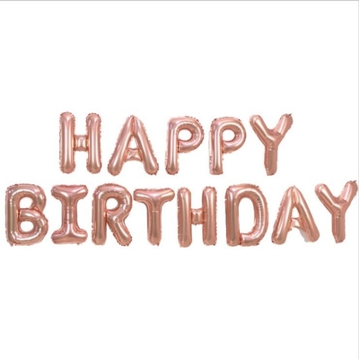 अच्छी कीमत जन्मदिन मुबारक बैनर पार्टी सजावट आइटम 16 इंच पन्नी पत्र गुब्बारे ऑनलाइन